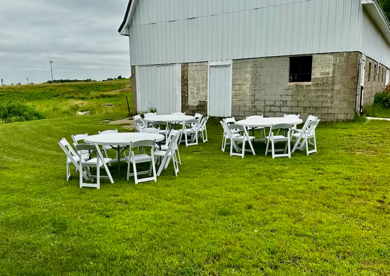 Backyard Party Package- Tent, Tables, Chairs and Cooler