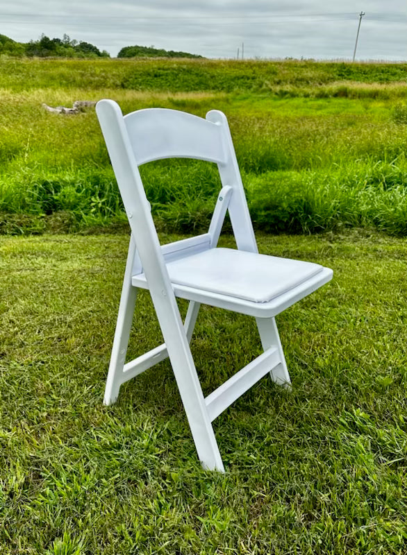 White Resin Folding Chair